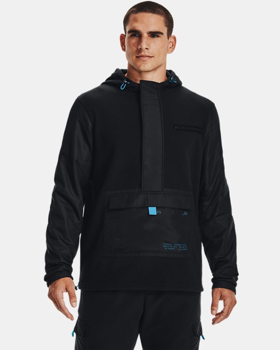 Men's ColdGear® Infrared Utility ½ Zip Jacket, Black, pdpMainDesktop image number 0